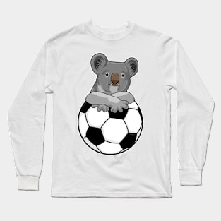 Koala at Soccer Sports Long Sleeve T-Shirt